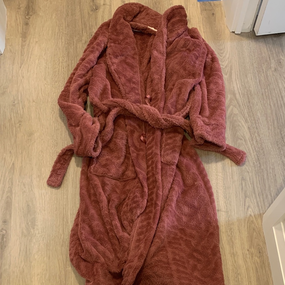 Plush Rose Bath Robe